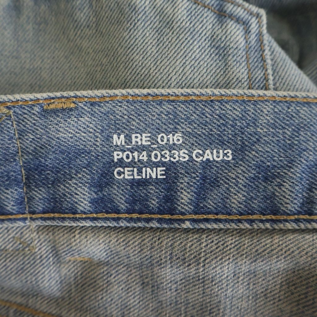 Celine Wesley Jeans East Side Distressed Wash Denim Pants Indigo — view 7