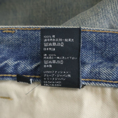 Celine Wesley Jeans East Side Distressed Wash Denim Pants Indigo — view 8