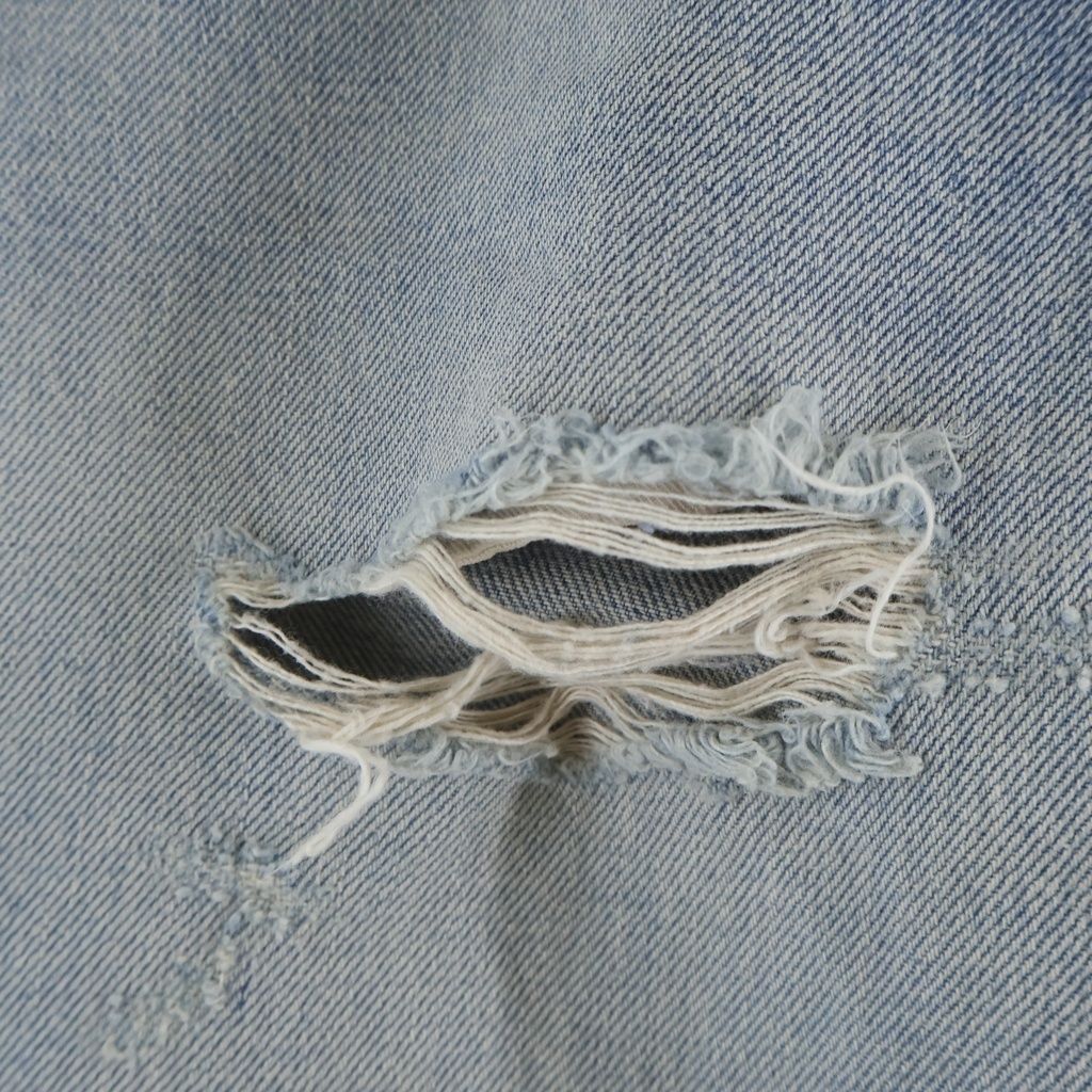 Celine Wesley Jeans East Side Distressed Wash Denim Pants Indigo — view 5