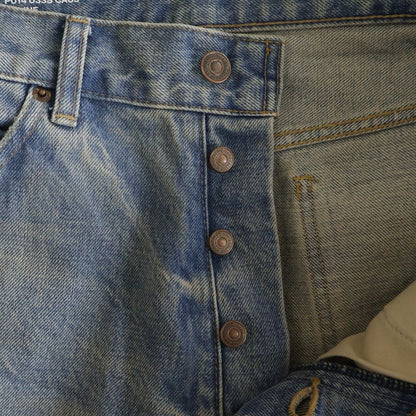 Celine Wesley Jeans East Side Distressed Wash Denim Pants Indigo — view 6