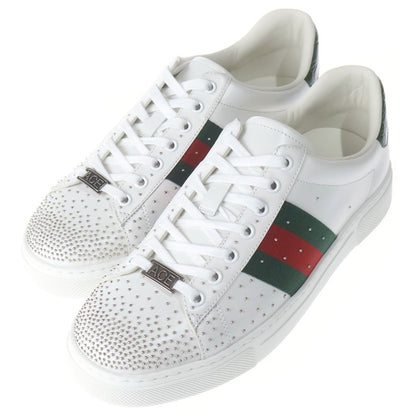 Gucci Ace Studded Multiplication Low Cut Sneakers White — view 2
