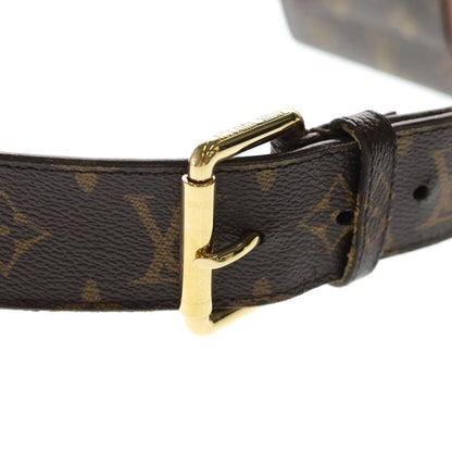 Louis Vuitton Monogram Ceinture Pochette Duo Belt Bag Waist Pouch Brown Leather — view 4
