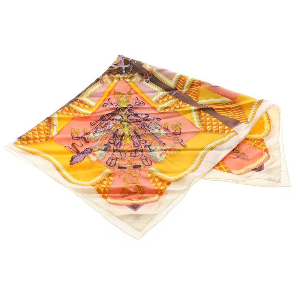 Hermes Carre 90 Silk Scarf Orange