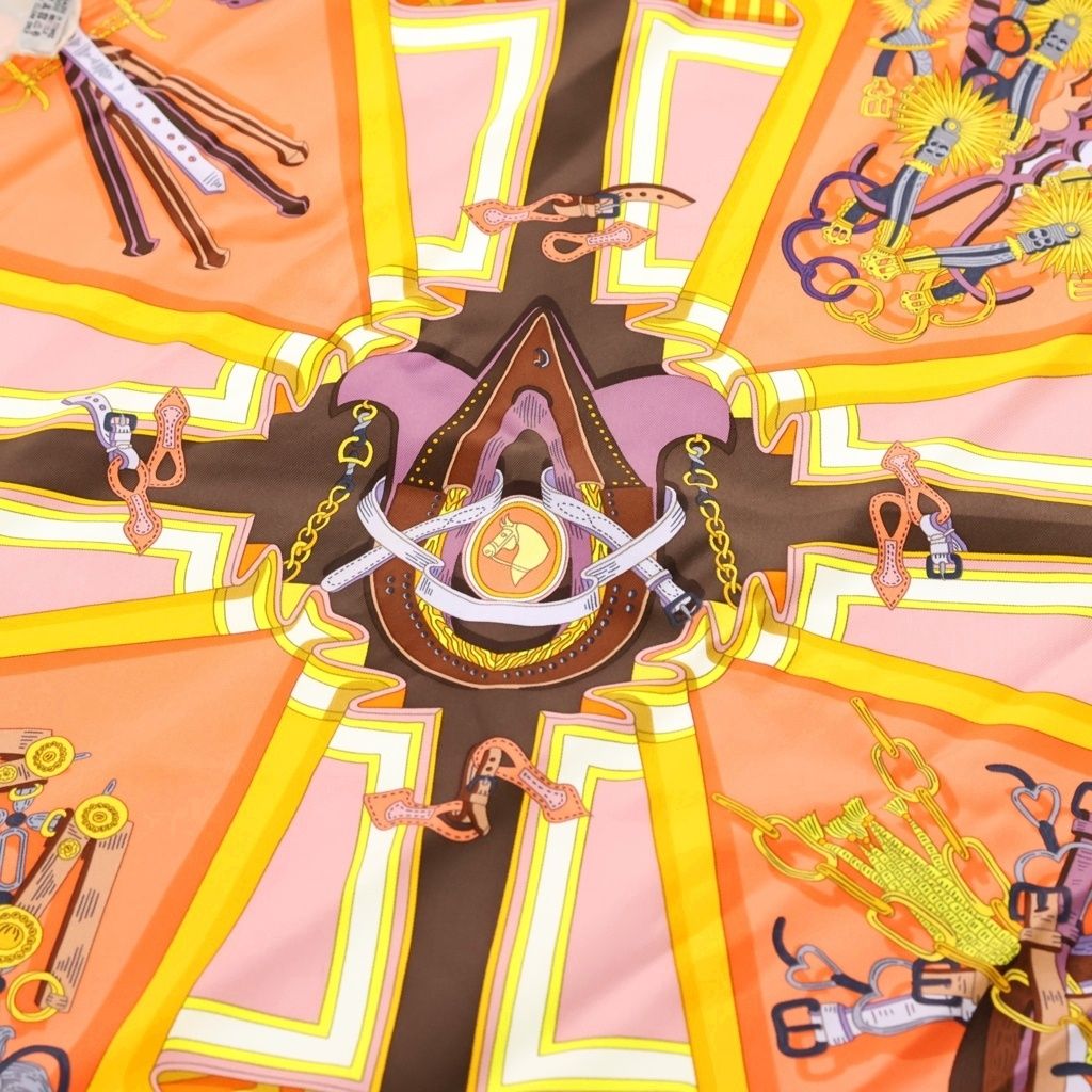 Hermes Carre 90 Silk Scarf Orange — view 5