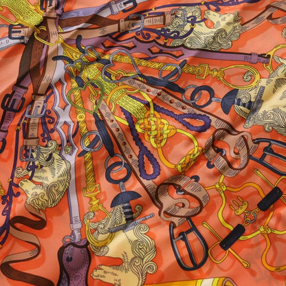 Hermes Carre 90 Silk Scarf Orange — view 2