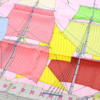 Hermes Carre 90 Cheval de Mer Silk Scarf Pink — view 5