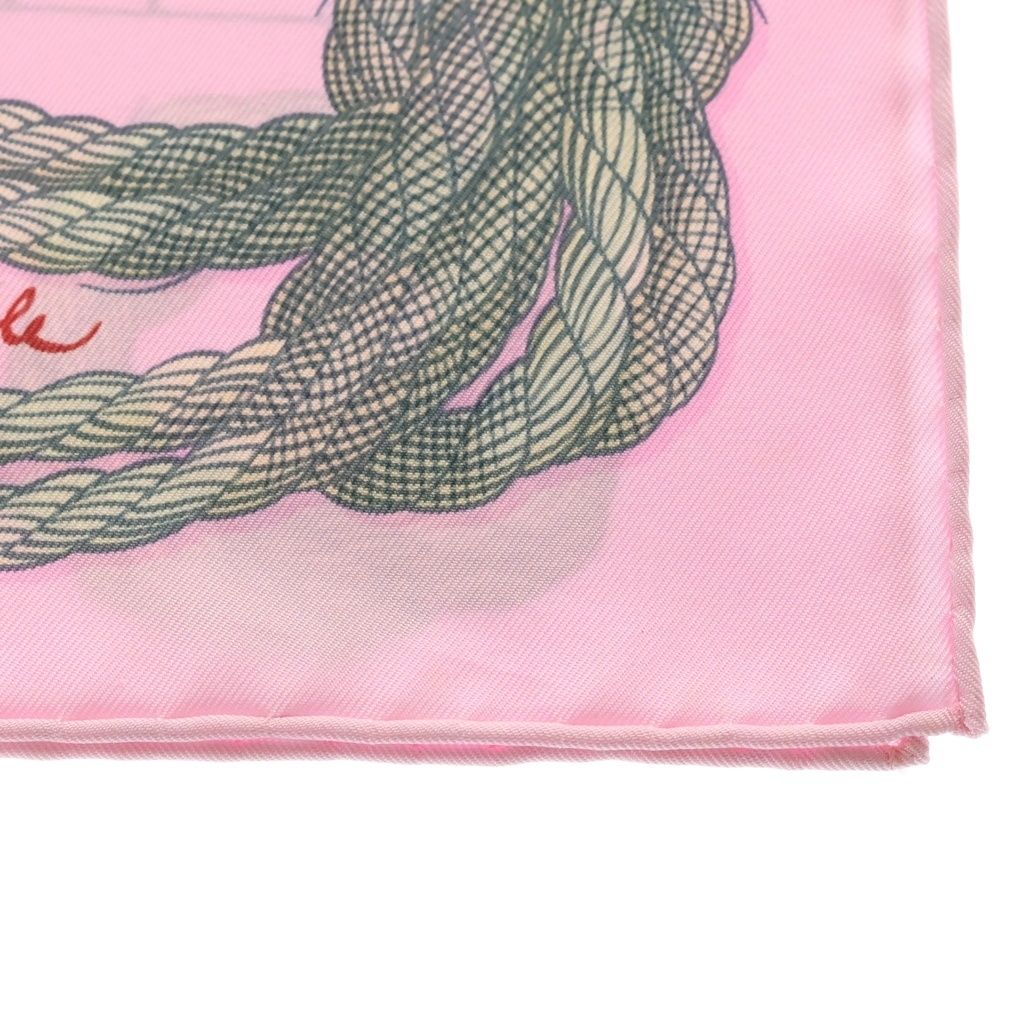 Hermes Carre 90 Cheval de Mer Silk Scarf Pink — view 3