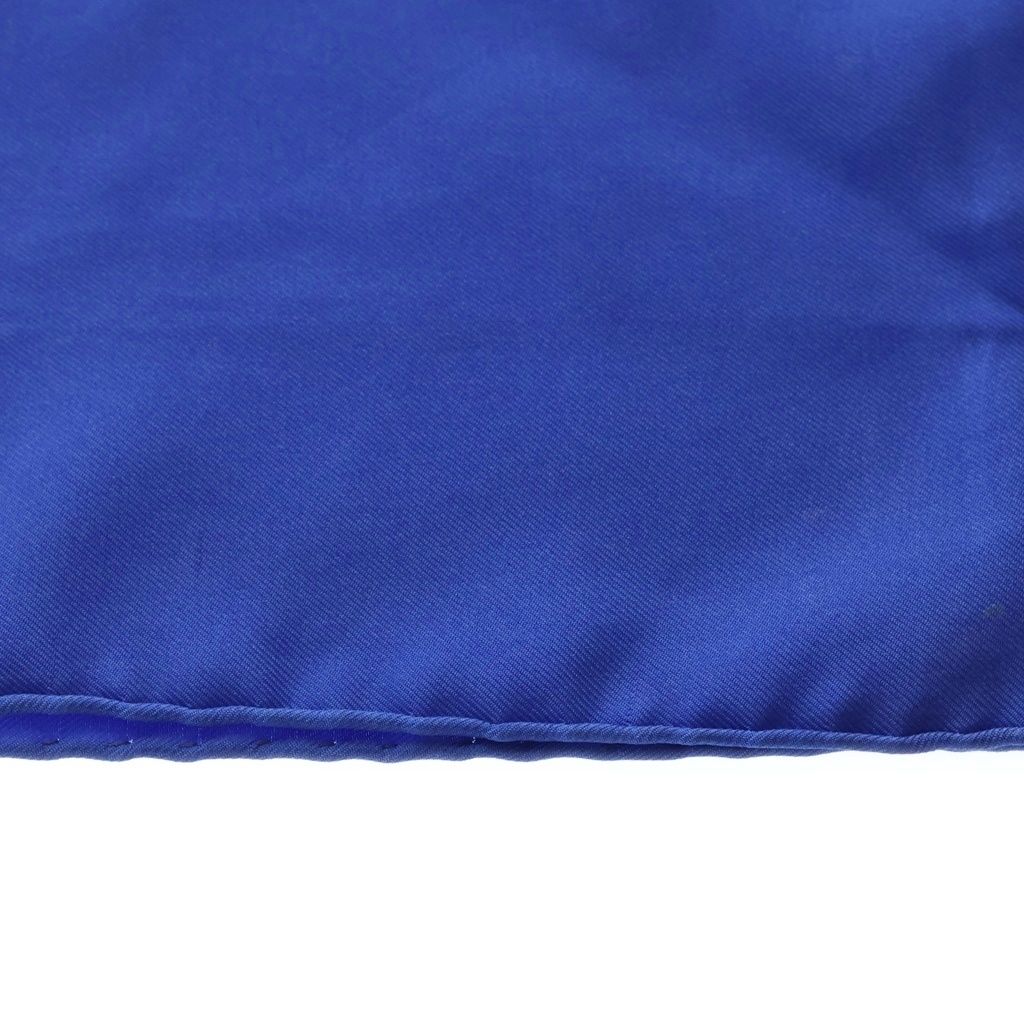 Hermes Carre 90 Botanical Silk Scarf Flower Ribbon Blue White — view 3