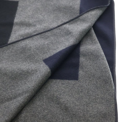 Hermes Cashmere Melton Cape Poncho Black Gray — view 4