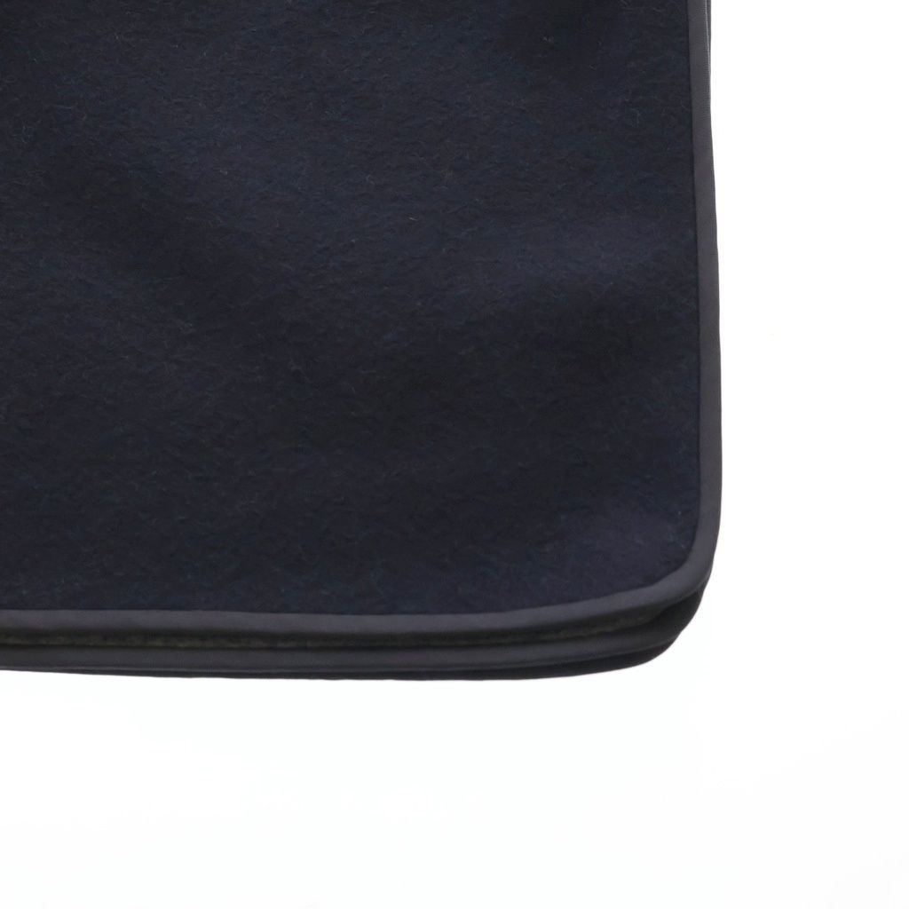 Hermes Cashmere Melton Cape Poncho Black Gray — view 3