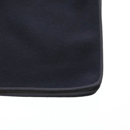 Hermes Cashmere Melton Cape Poncho Black Gray — view 3