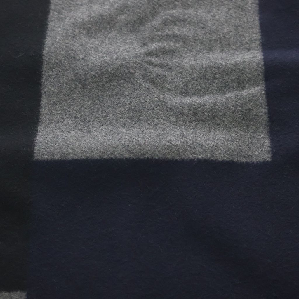 Hermes Cashmere Melton Cape Poncho Black Gray — view 2