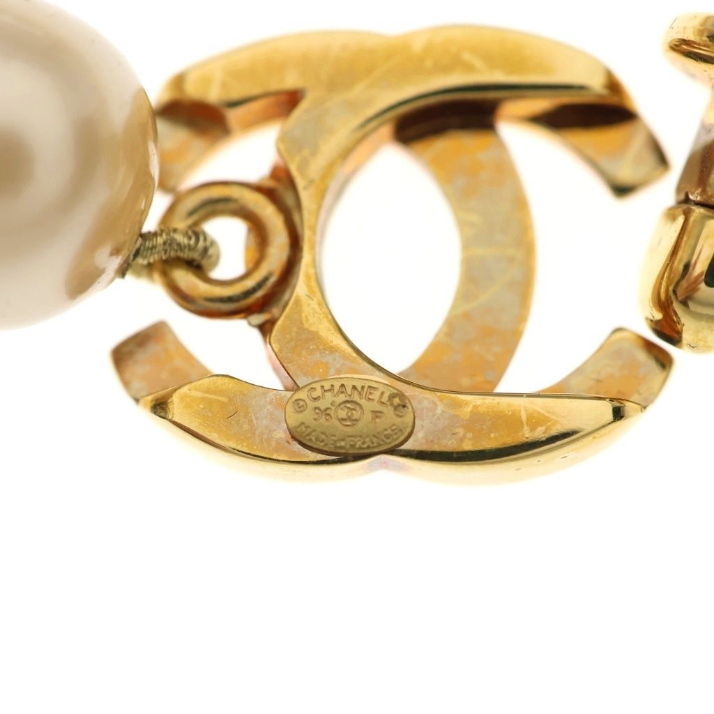 Chanel CC Logo Turnlock Pearl Bracelet Ivory Gold — view 5