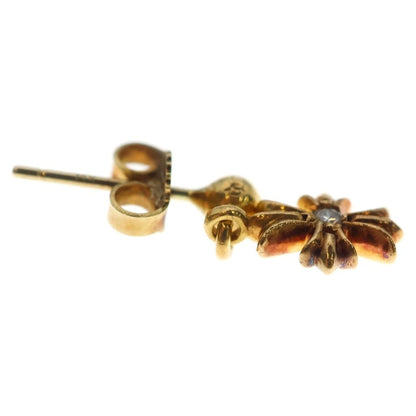 Chrome Hearts 22k Tny CH Pls Tiny CH Plus Drop Earrings 1 Diamond Gold — view 4