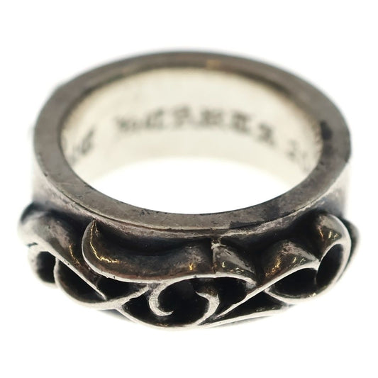 Chrome Hearts Dbl Narrow Vine Band Double Ring Silver