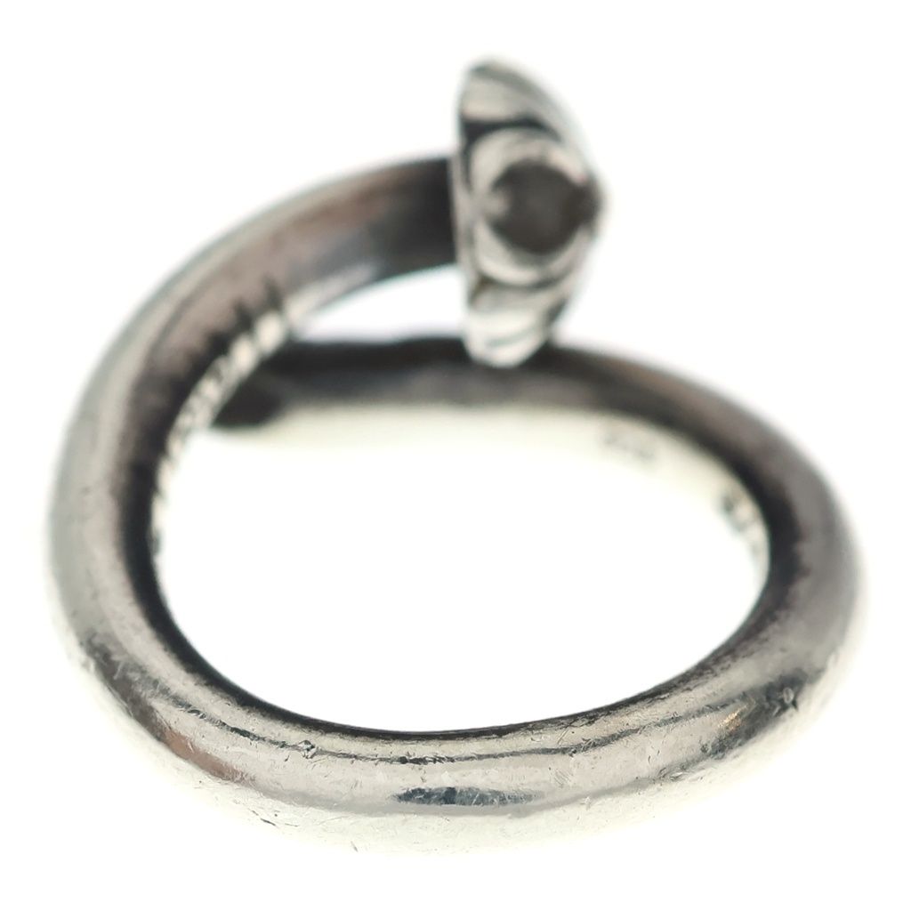 Chrome Hearts Nail Crsball Cross Ball Ring Silver — view 2