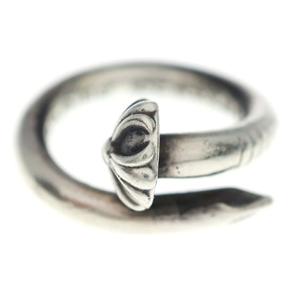 Chrome Hearts Nail Crsball Cross Ball Ring Silver