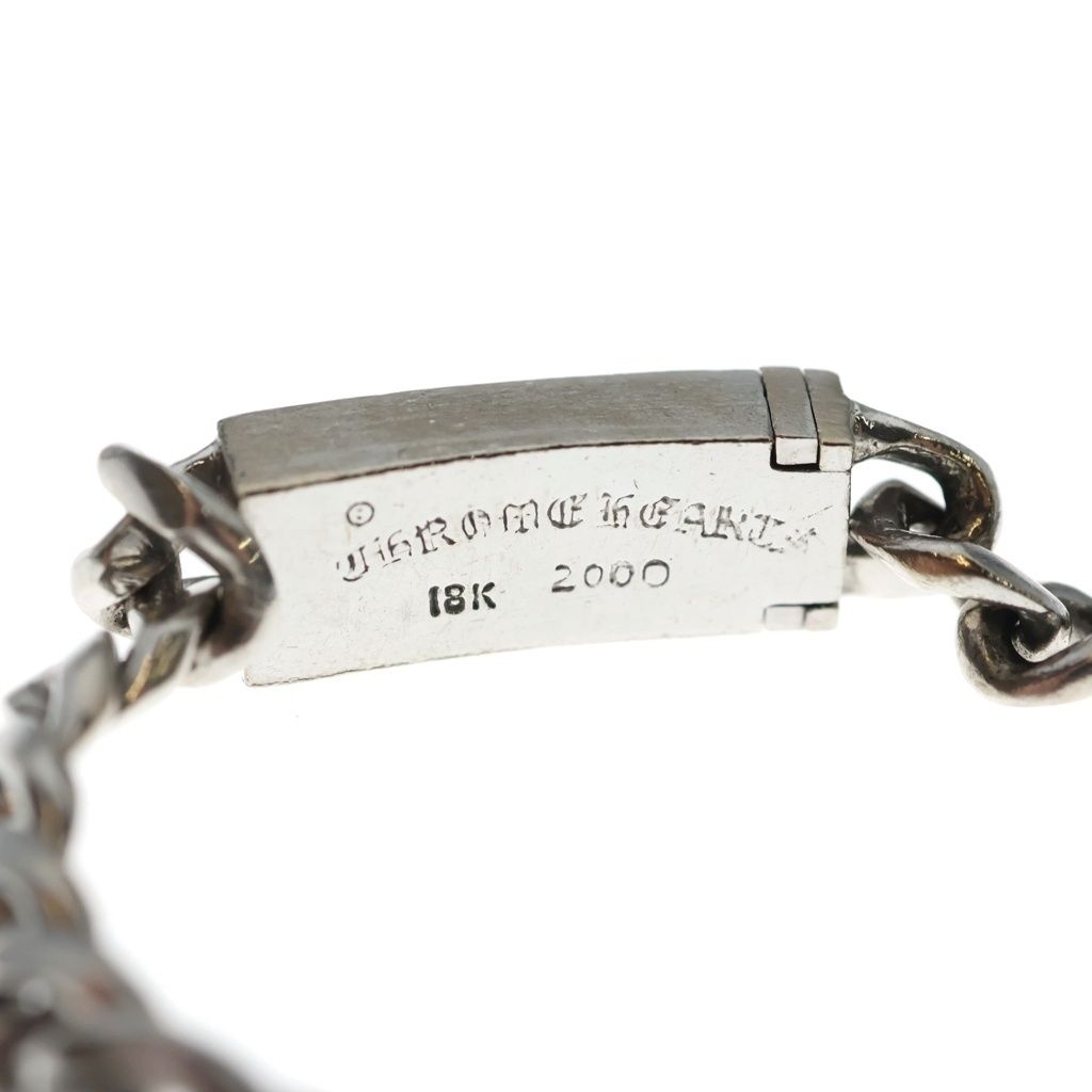 Chrome Hearts ID Mini Chx Dia Chx Mini ID Diamond Bracelet White Gold — view 5