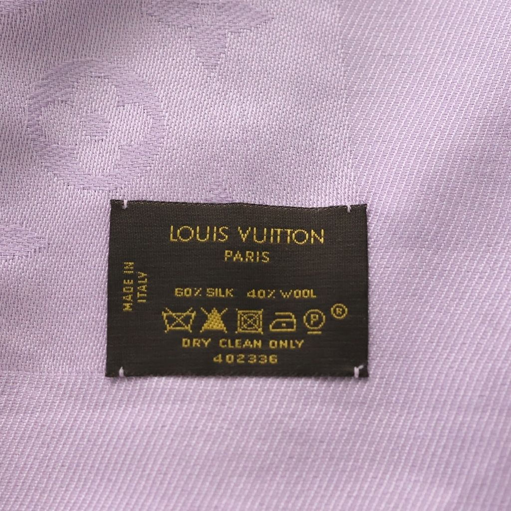 Louis Vuitton Monogram Silk Shawl Purple Scarf — view 5