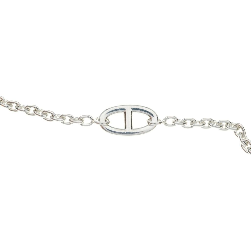Hermes Chaine D'ancre Farandole 120 Chain Long Necklace Silver — view 3