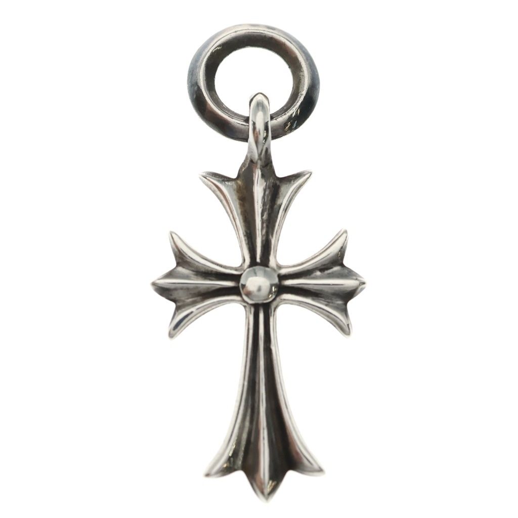 Chrome Hearts Tiny CH Cross Charm Necklace Top Silver — view 2