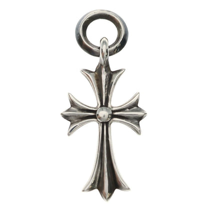 Chrome Hearts Tiny CH Cross Charm Necklace Top Silver — view 2