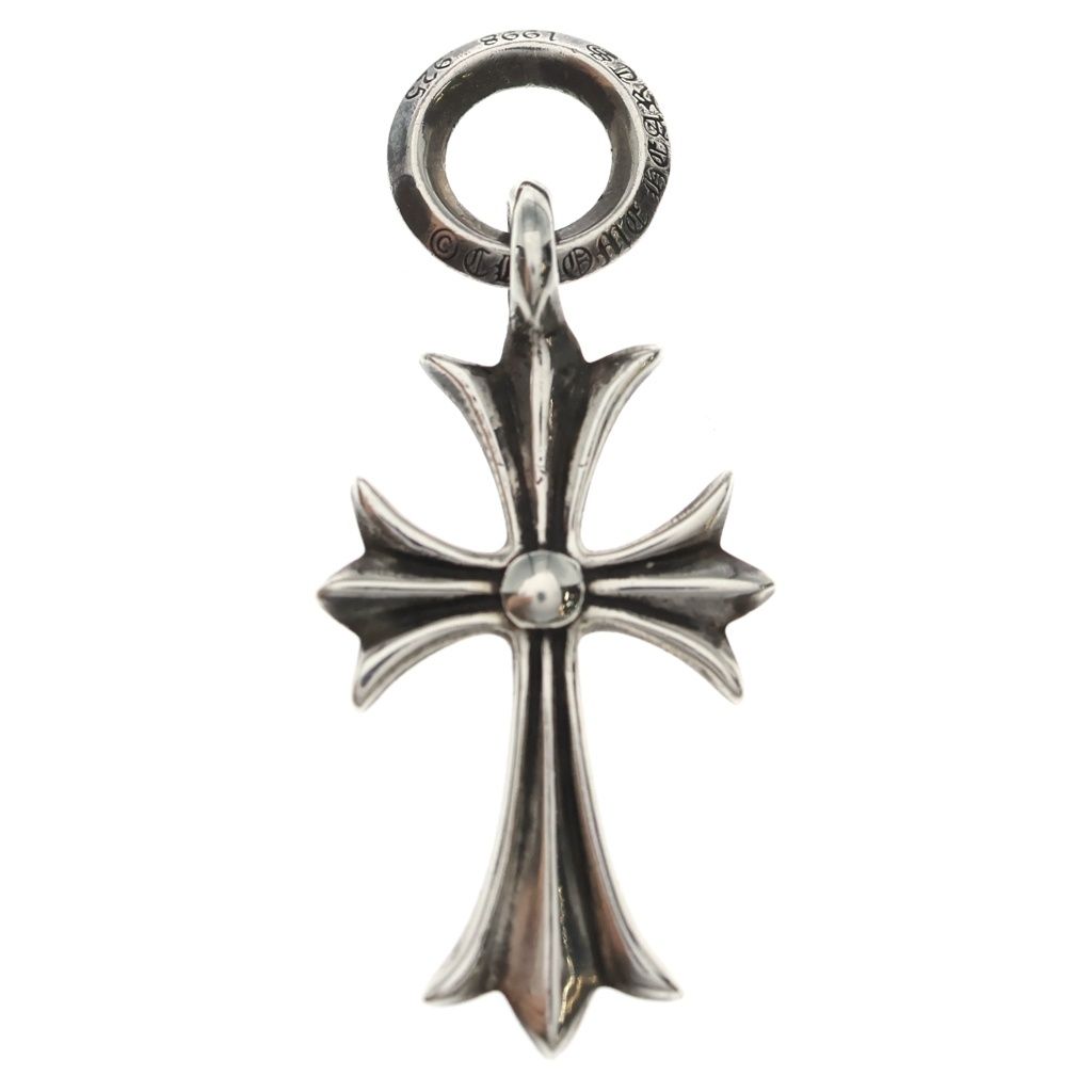 Chrome Hearts Tiny CH Cross Charm Necklace Top Silver