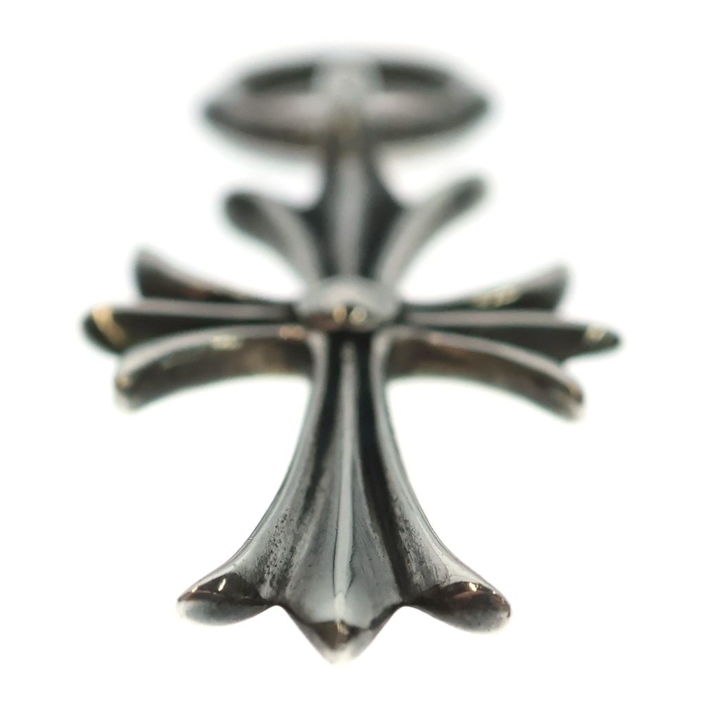 Chrome Hearts Tiny CH Cross Charm Necklace Top Silver — view 5