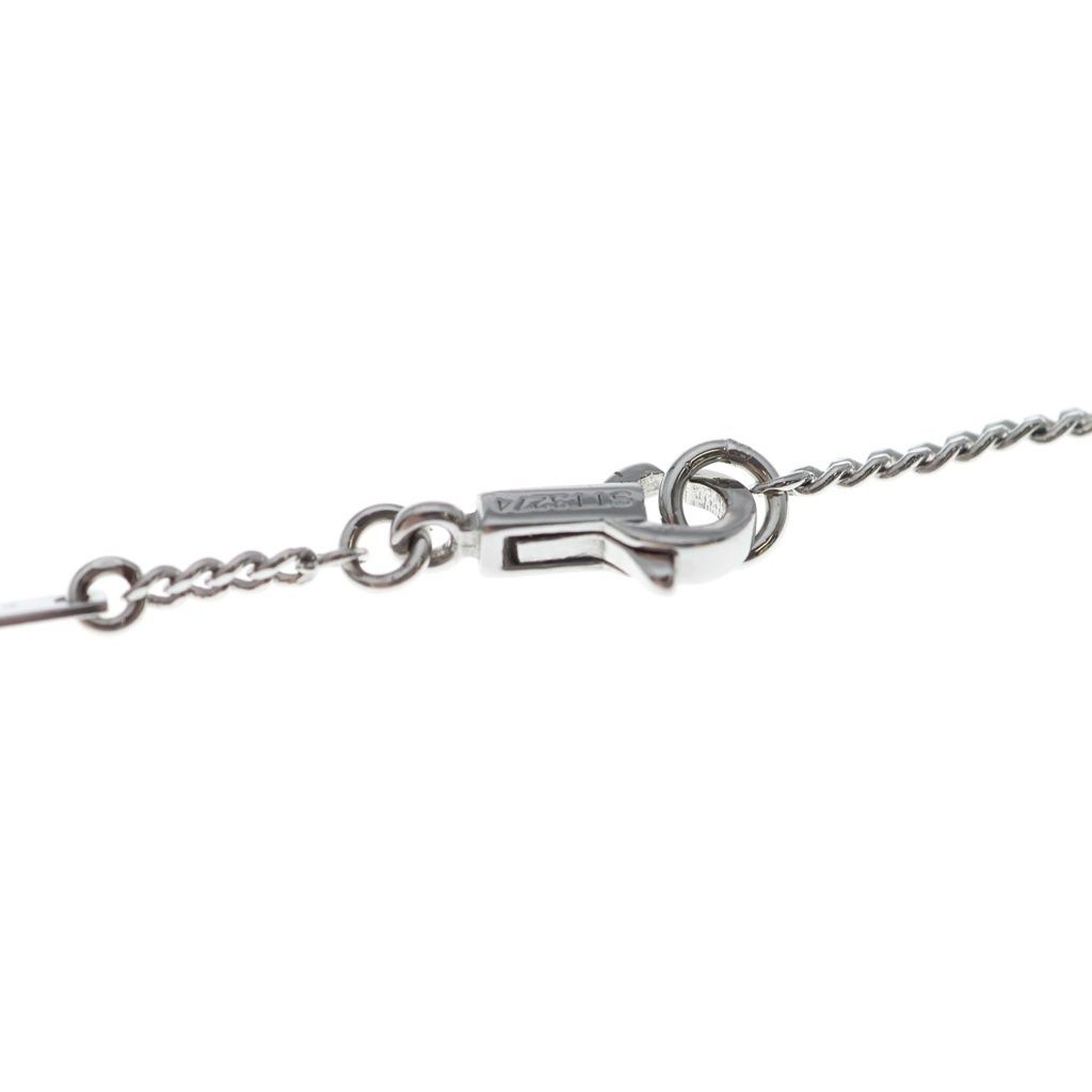 Celine Triomphe Rhinestone Pendant Chain Silver — view 4