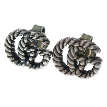 Gucci Double Logo Stud Earrings Silver