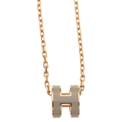 Hermes Pop Pendant Chain Beige Pink Gold — view 3