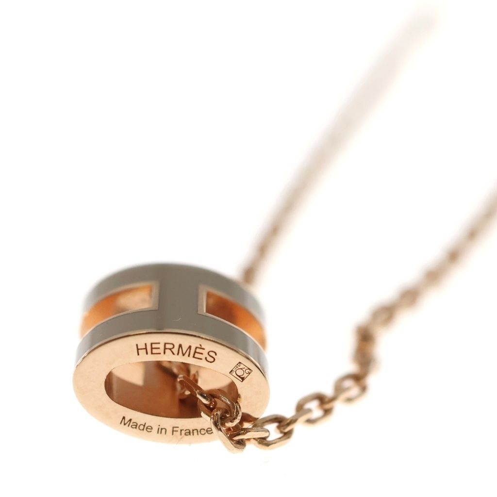 Hermes Pop Pendant Chain Beige Pink Gold — view 5