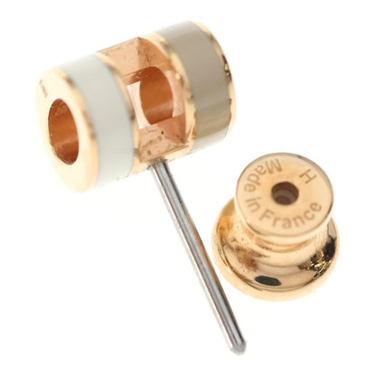 Hermes Pop Earrings Bicolor Beige White Pink Gold — view 5