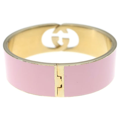 Gucci Interlocking Enamel Bracelet Bangle Pink — view 2