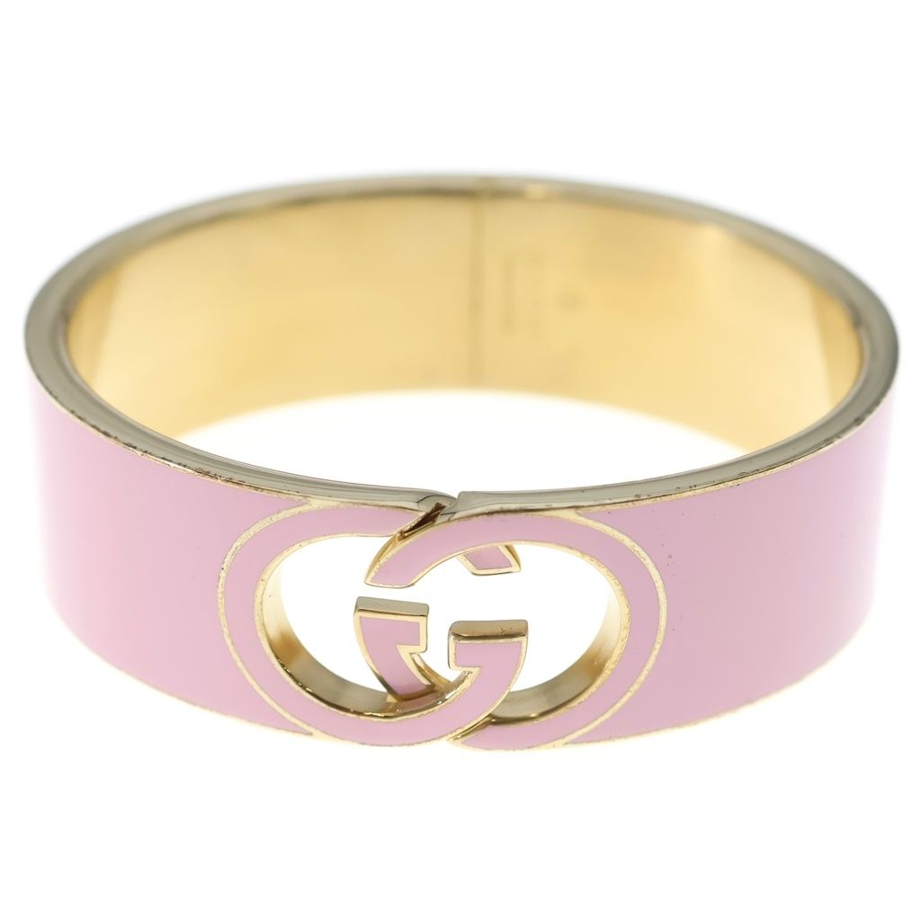 Gucci Interlocking Enamel Bracelet Bangle Pink