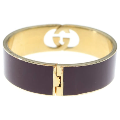 Gucci Interlocking Enamel Bracelet Bangle Brown — view 2