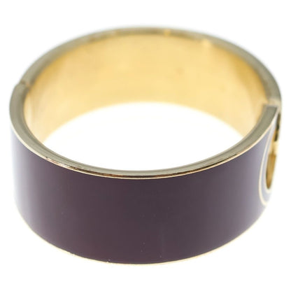 Gucci Interlocking Enamel Bracelet Bangle Brown — view 3