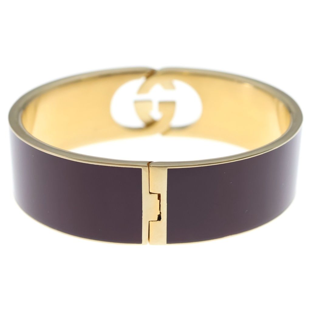 Gucci Interlocking Enamel Bracelet Bangle Brown — view 2