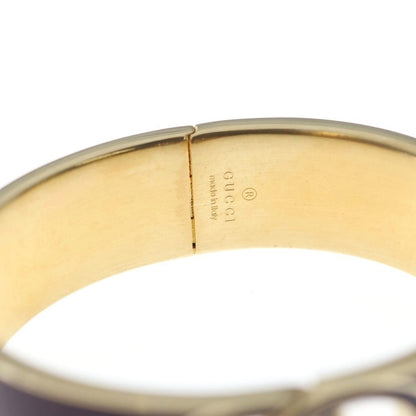 Gucci Interlocking Enamel Bracelet Bangle Brown — view 5
