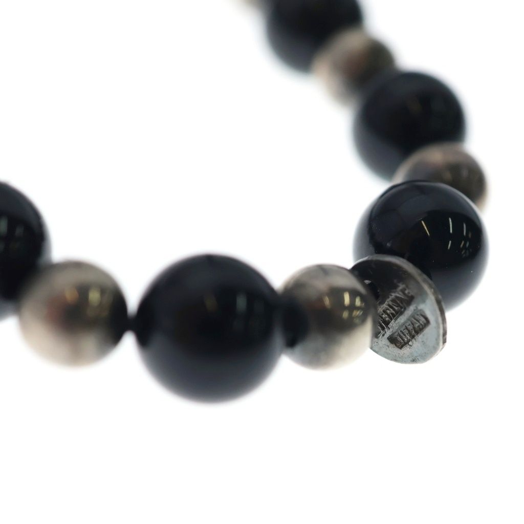 Tiffany & Co Vintage 925 Sterling Silver Black Onyx Beads Necklace — view 5