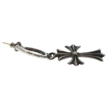 Chrome Hearts Tiny CH Cross Hoop Earrings Silver — view 4