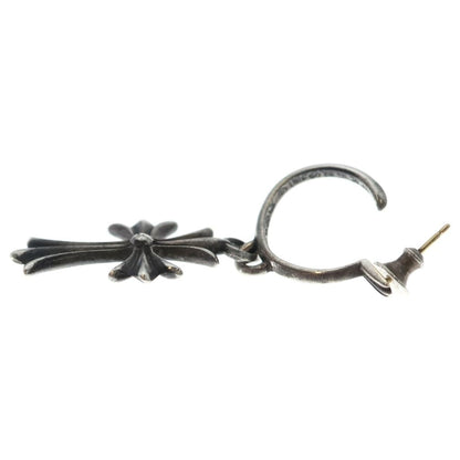 Chrome Hearts Tiny CH Cross Hoop Earrings Silver — view 3