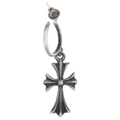 Chrome Hearts Tiny CH Cross Hoop Earrings Silver — view 2