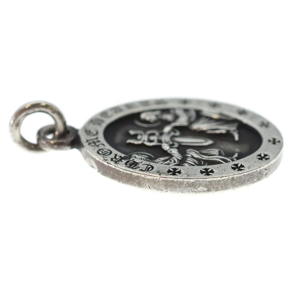 Chrome Hearts Angel Medal Oval Pendant Top Silver — view 4