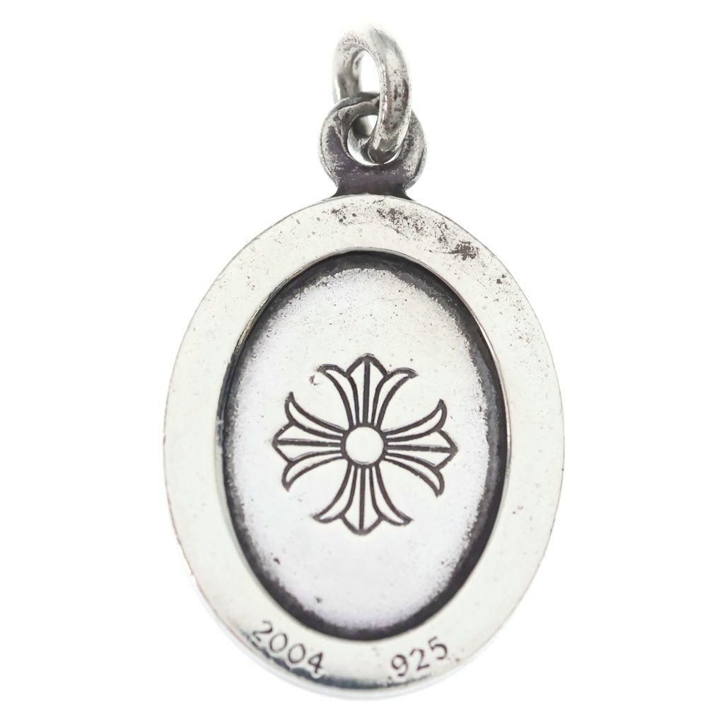 Chrome Hearts Angel Medal Oval Pendant Top Silver — view 2