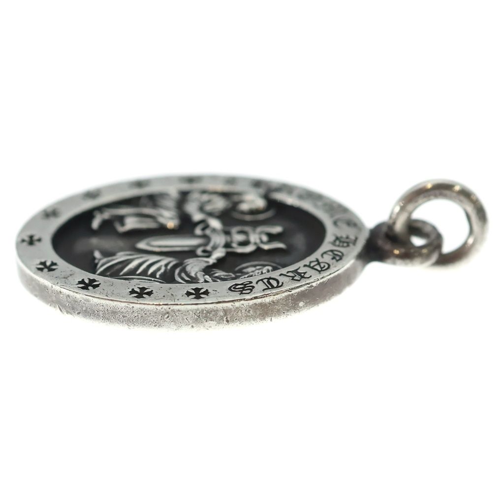 Chrome Hearts Angel Medal Oval Pendant Top Silver — view 3