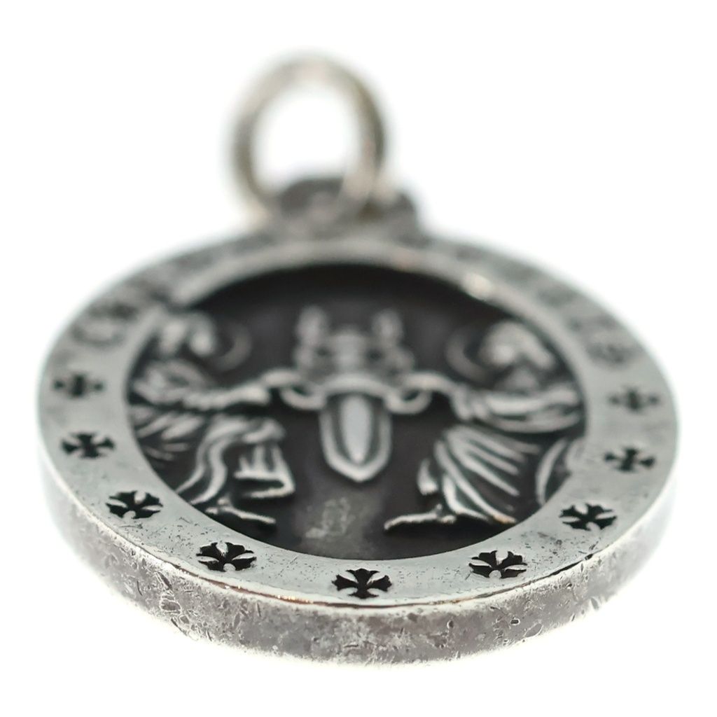 Chrome Hearts Angel Medal Oval Pendant Top Silver — view 5