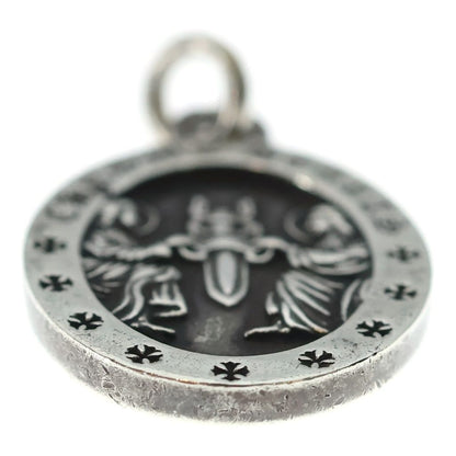 Chrome Hearts Angel Medal Oval Pendant Top Silver — view 5