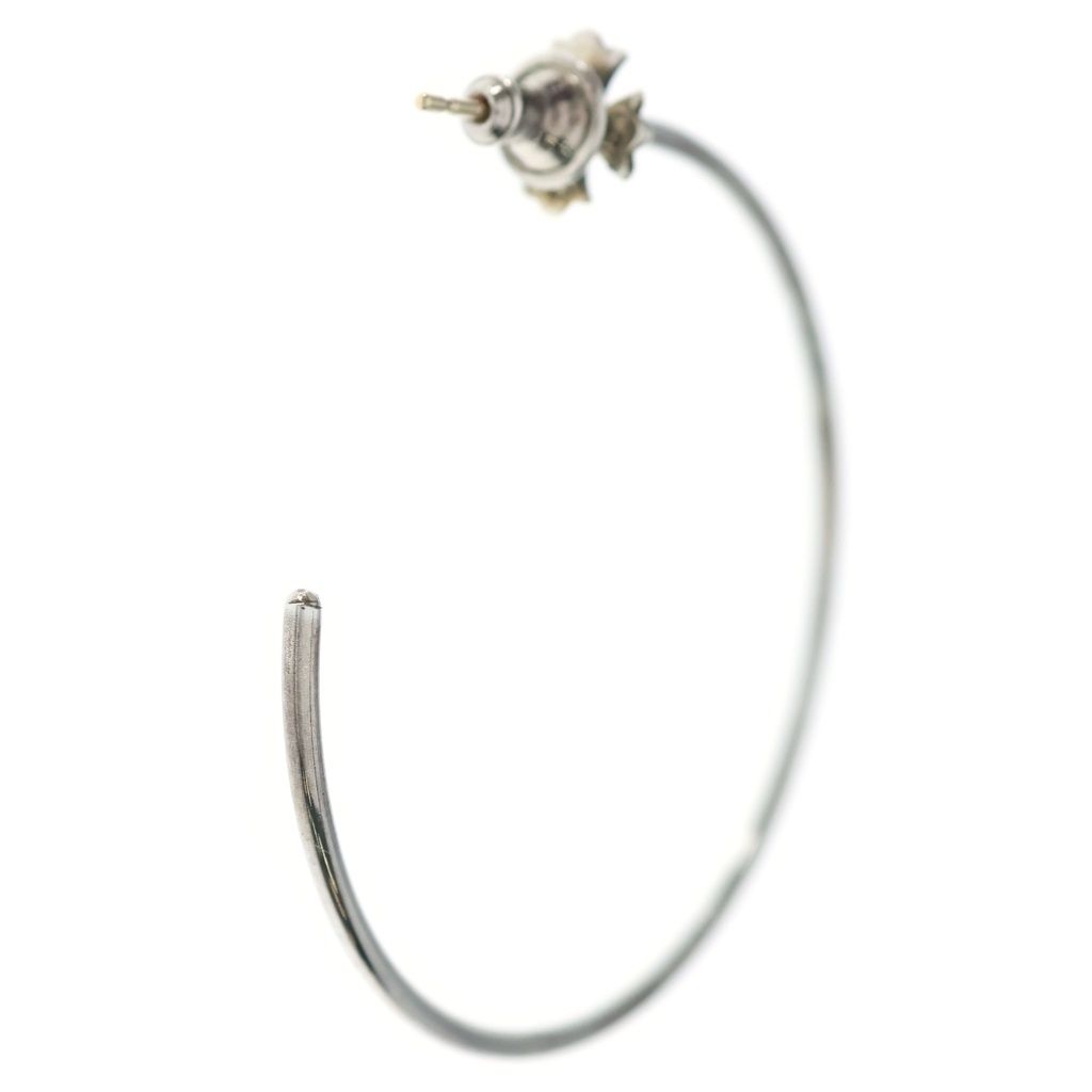 Chrome Hearts Hoop CH Pls CH Plus Earrings Silver — view 2