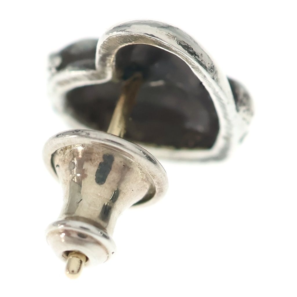 Chrome Hearts Stud Heart Earrings Silver — view 2